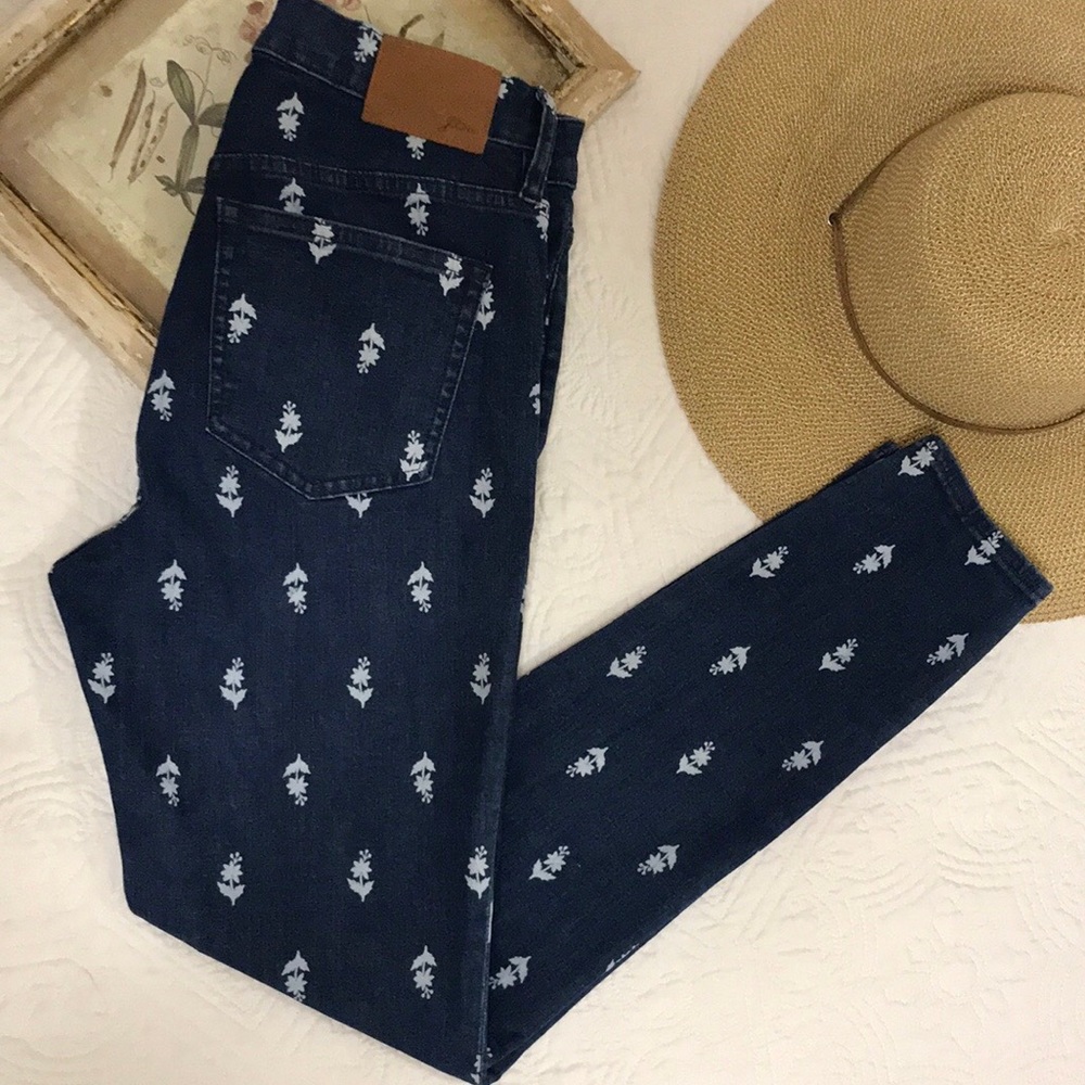 J. Crew High-Rise Toothpick Jean in Block Print